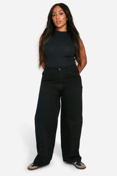Vaqueros Plus Básicos De Pernera Recta, Negro