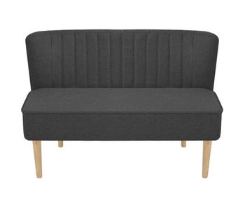 Sofá - sofá de salón de tela gris oscuro 117x55,5x77 cm