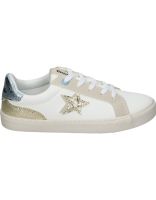zapatillas para nina mustang emi 81215 blanco y dorado 37