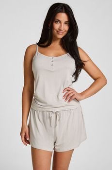 Hunkemöller Short Pijama Rayas Jersey Gris