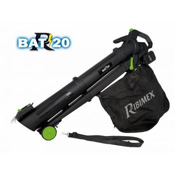 Ribimex Aspirador Inalámbrico Soplador Triturador 40v (2x20v) - Prbat20/asb1