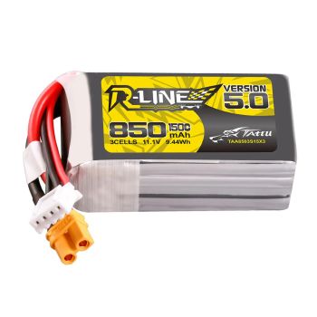 Batería LiPo TATTU R-LINE V5.0 11.1V 14.8V 22.2V 850mAh 150C 3S 4S 6S con conector XT30 para Drone RC