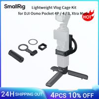 kit de jaula ligera smallrig para vlog para dji osmo pocket 4p  4  3 xtra muse con soporte de montaje adaptador de anillo metalico y tripode -6864