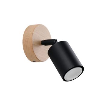 Aplique de pared elluae negro