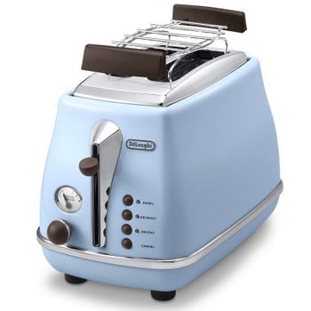 DeLonghi CTOV 2103.AZ Icona Vintage Tostadora 2 Ranuras 900W Azul