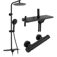 conjunto de ducha rea mike negro