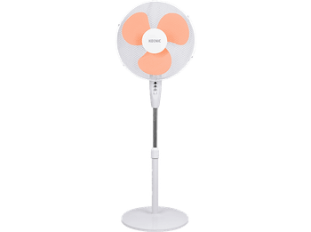 Ventilador de pie - KOENIC KSF 404525, 45W, 4 Velocidades, Oscilación, Inclinación Ajustable, Blanco