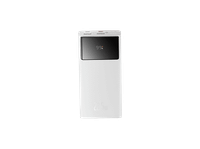 powerbank - baseus star-lord 30000mah 225w carga rapida y simultanea con pantalla led usb a tipo c blanco