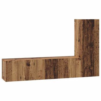 Conjunto De Mueble De Tv 3 Uds. Madera Envejecida Vidaxl