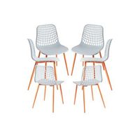 pack 6 sillas riva - gris