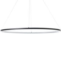 lampara de arana de anillos en aluminio negro mate cm al92xo60100