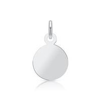 colgante redondo pequeno de plata 925 grabable