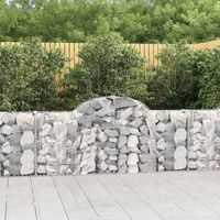 cestas de gaviones 5 piezas  gavion para piedras  gavion decorativo forma de arco hierro 200x30x80100 cm cfw168435