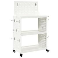 carro de herramientas con estante blanco 65 x 35 x 111 cm vidaxl