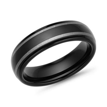 Anillo de tungsteno ionizado, brillante, robusto