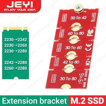 JEYI M.2 NGFF NVME SSD soporte de extensión transferencia 2230/2242/2260/2280 longitud extender adaptador soporte tarjeta placa cambio tamaño largo