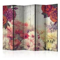 biombo - vintage flowers ii 225x172 cm