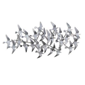 Decoración Pared De Metal Martılar 3 Multicolor 124x59 Cm