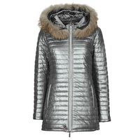 oakwood abrigo de plumas bridget metal raccoon fur para mujer