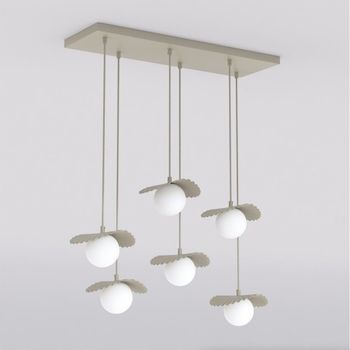 Lámpara de techo valbona beis (6 luces)