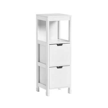 Armario de baño con 1 estante y 2 cajones mdf blanco