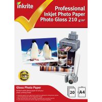 inkrite photoplus professional paper photo gloss 210gsm a4 20 sheets