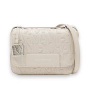 ax armani exchange para mujer xw001577af15774u6208 bandolera con logotipo en relieve y correa ajustable beige osfa casual poliester
