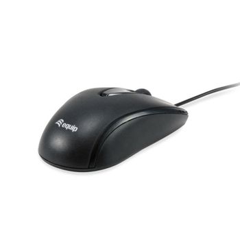 Ratón Equip 245116 USB Tipo C 1200 DPI Negro Ambidiestro Plug and Play