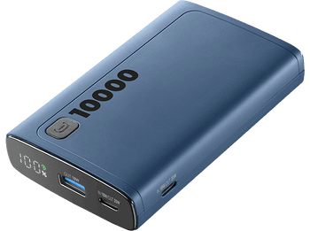 Powerbank - CellularLine Elite, 10000 mAh, 20 W, Hasta 72h de carga, USB C, A, Azul
