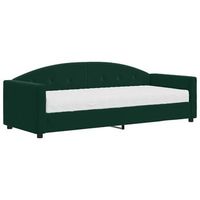 sofa cama con colchon terciopelo verde oscuro 80x200 cm vidaxl