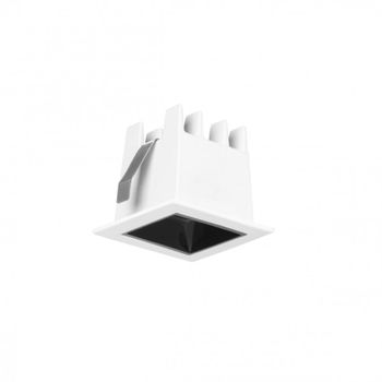 Downlight led empotrable luz cálida 3000k aluminio blanco 44x44mm