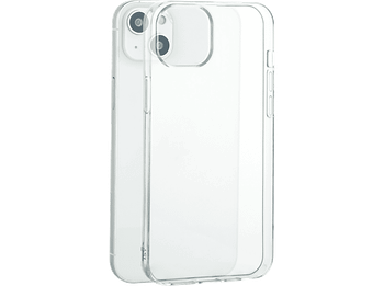 Funda móvil - ISY Clear ISC 1038, Para iPhone 15 Plus, Termoplástico, Salpicaduras, Impactos, Transparente