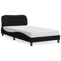 estructura de cama sin colchon hvar tela negro 100x200 cm vidaxl