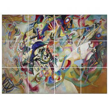 Legendarte - Panel Decorativo Multiple Composición Vii - Wassily Kandinsky Cm. 150x200 (12 Paneles)