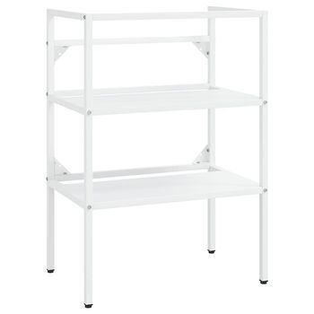 Estructura De Lavabo De Hierro Blanco 59x38x83 Cm Vidaxl