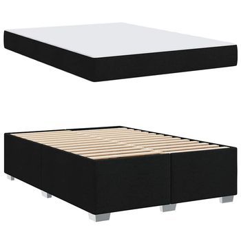 Estructura De Cama Negro 160 X 200 Cm Tela