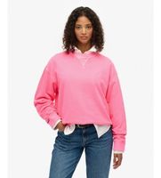 superdry para mujer w2012546a sudadera studios rosa fluor xs casual algodon