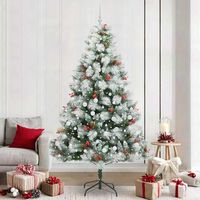vidaxl arbol de navidad artificial con tiras led verde y 240 cm
