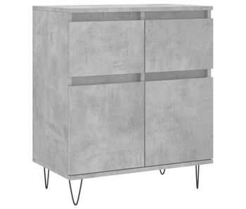 Aparador - mueble de almacenamiento de madera contrachapada gris hormigón 60x35x70 cm es2806