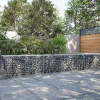 cesta de gaviones  gavion para piedras  gavion decorativo con cubierta hierro galvanizado 300x50x50 cm cfw771698