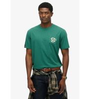 superdry para hombre m1012288a camiseta merchant graphic verde s casual algodon manga corta
