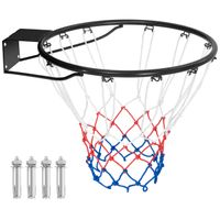 costway aro de baloncesto porteria de baloncesto montado en puerta de pared con red para todo clima universal resistente