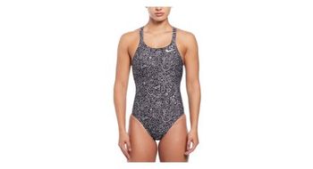 Banador de una pieza nike swim hydrastrong multi print negro para mujer
