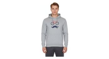 Sudadera con capucha bigote rubb r gris