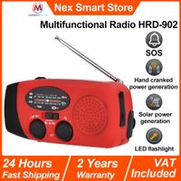 radio multifuncional generador de manivela de emergencia al aire libre radio am  wb  fm carga solar radio de alarma sos linterna led 2600mah