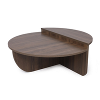 mila mesa de centro modular color nogal