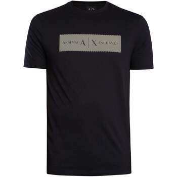 Armani Exchange Camiseta Camiseta con logo a rayas para hombre