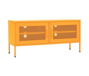 Mueble para tv - mueble tv - mesa de tv de acero amarillo mostaza 105x35x50 cm