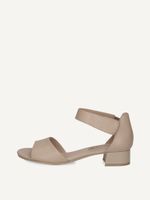 caprice heeled sandal beige made of leather with block heel size 38