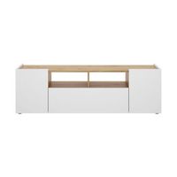 mueble bajo tv isola 3 puertas blanconordic 44x142x35 cm
